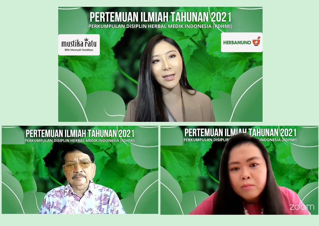 Pertemuan Ilmiah Tahunan Perdana Perkumpulan Disiplin Herbal Medik Indonesia (PDHMI) yang digelar secara daring.