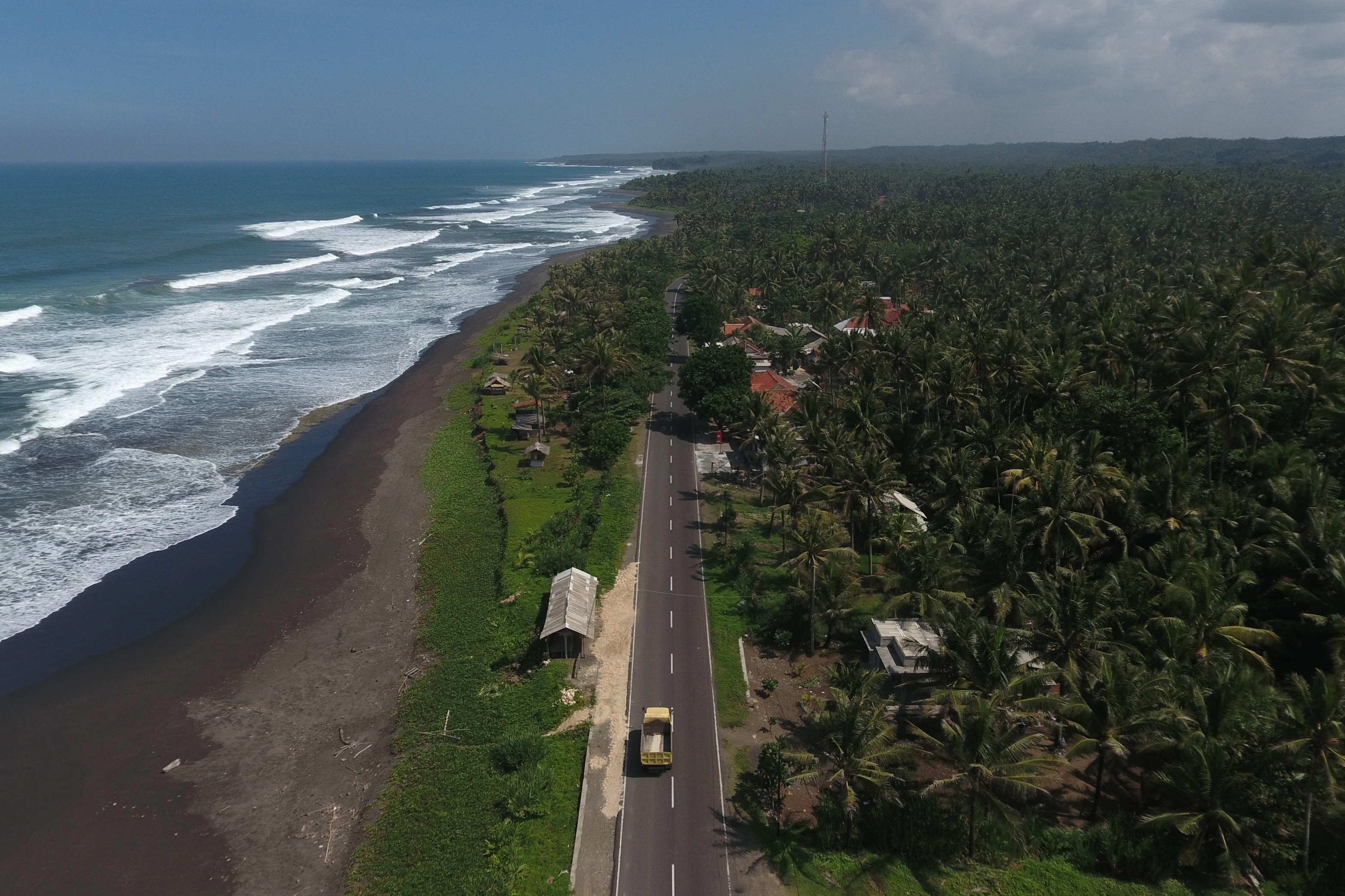 Jalur pansel di Pangandaran Jawa Barat beberapa waktu lalu.