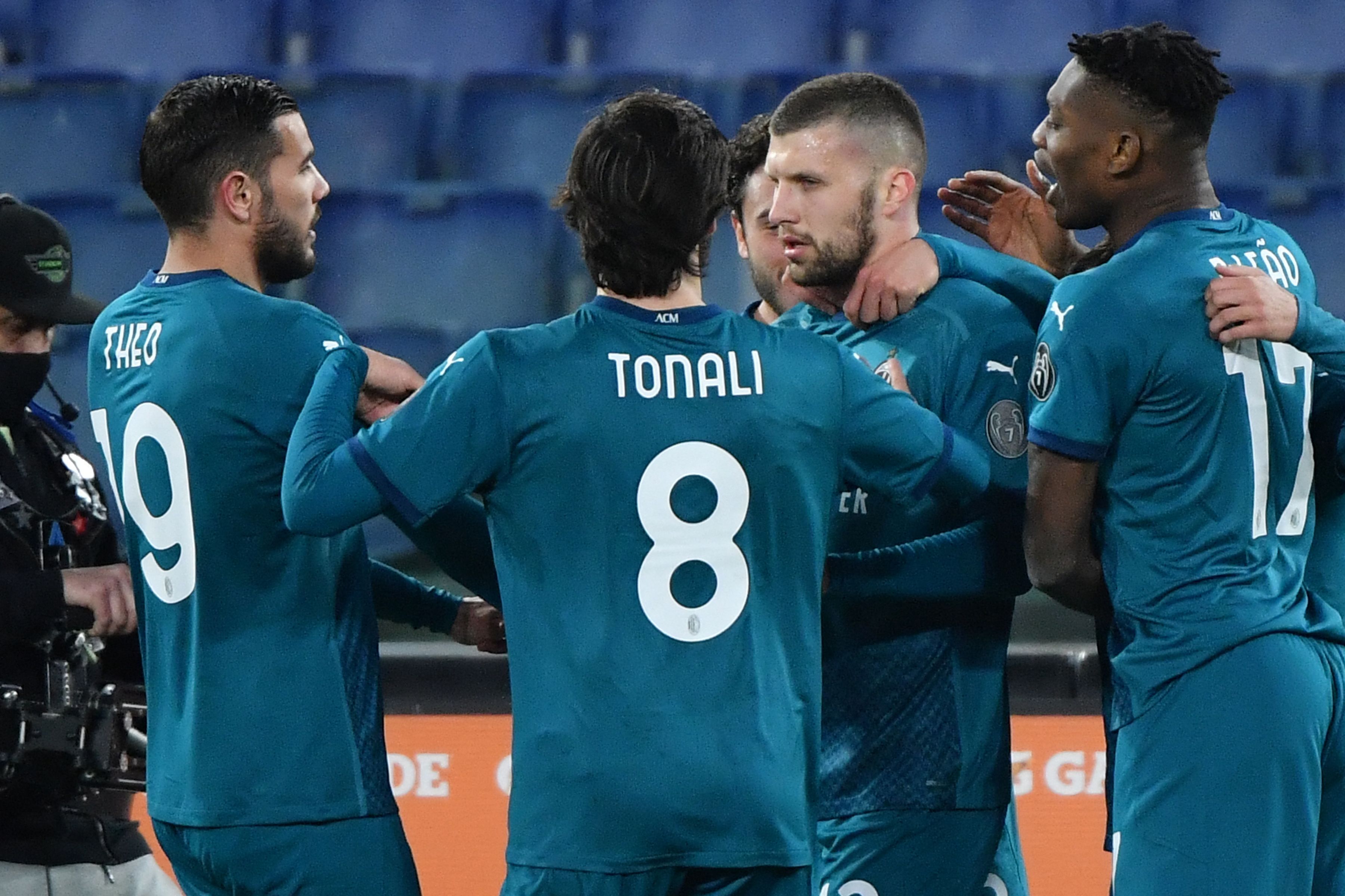 AC Milan rayakan golnya