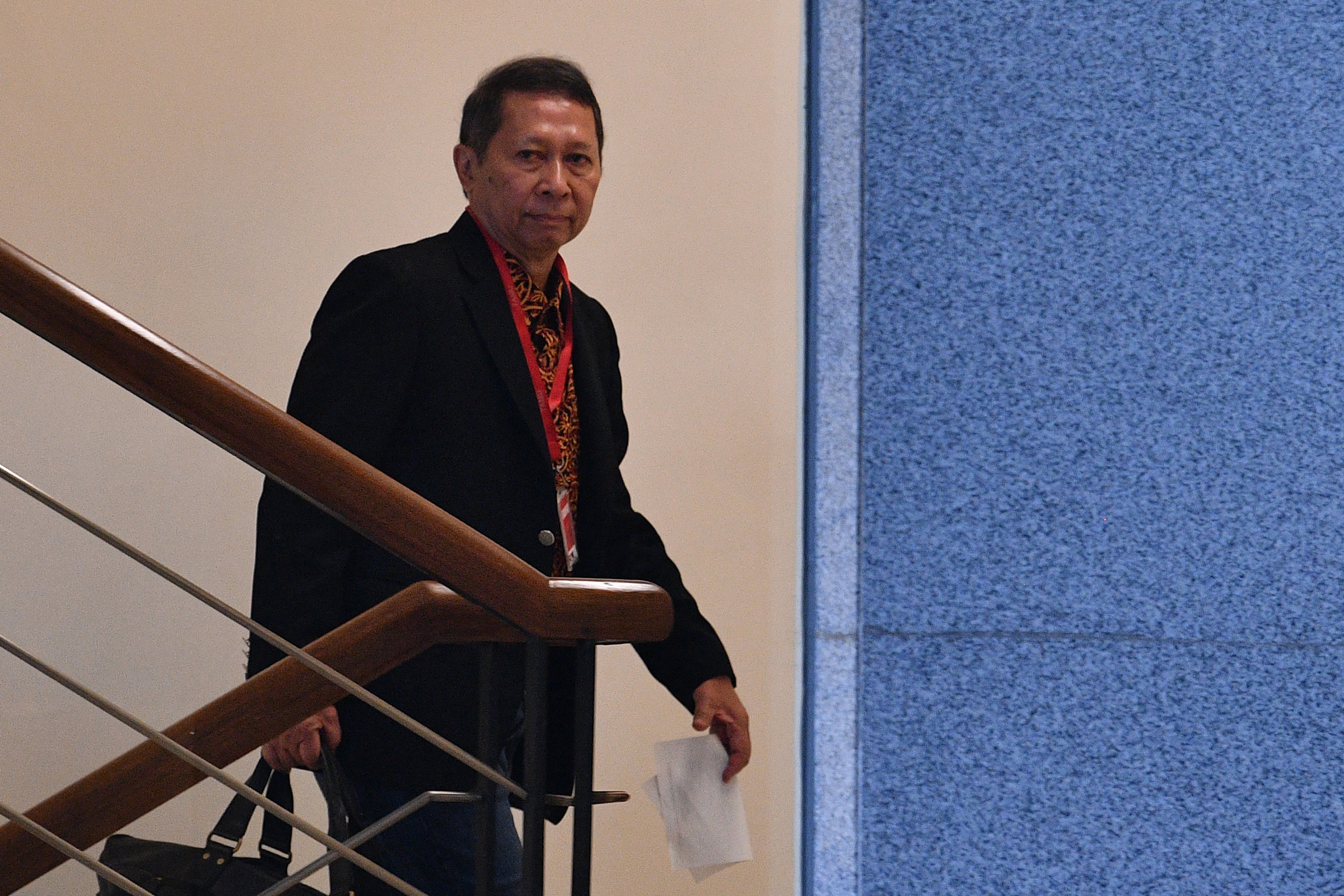 Mantan Dirut Pelindo II RJ Lino saat menjalani pemeriksaan di KPK.