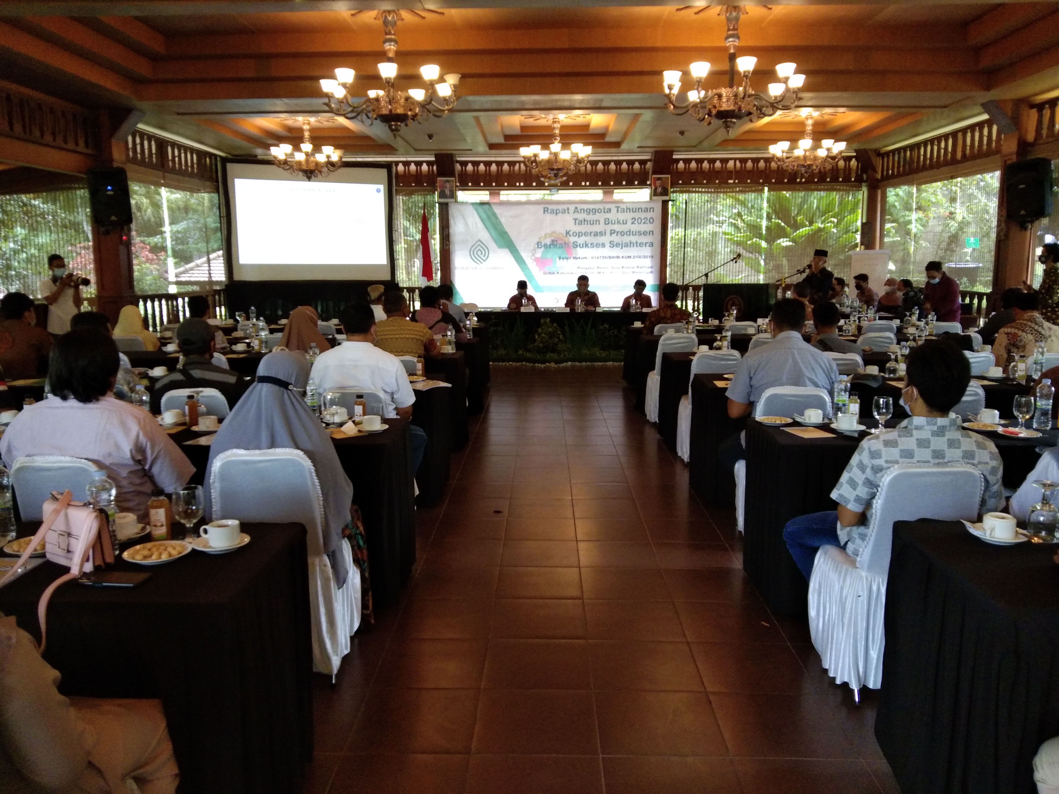 Suasana RAT Koperasi Berkah Sukses Sejahtera di Yogyakarta, Sabtu (27/3).