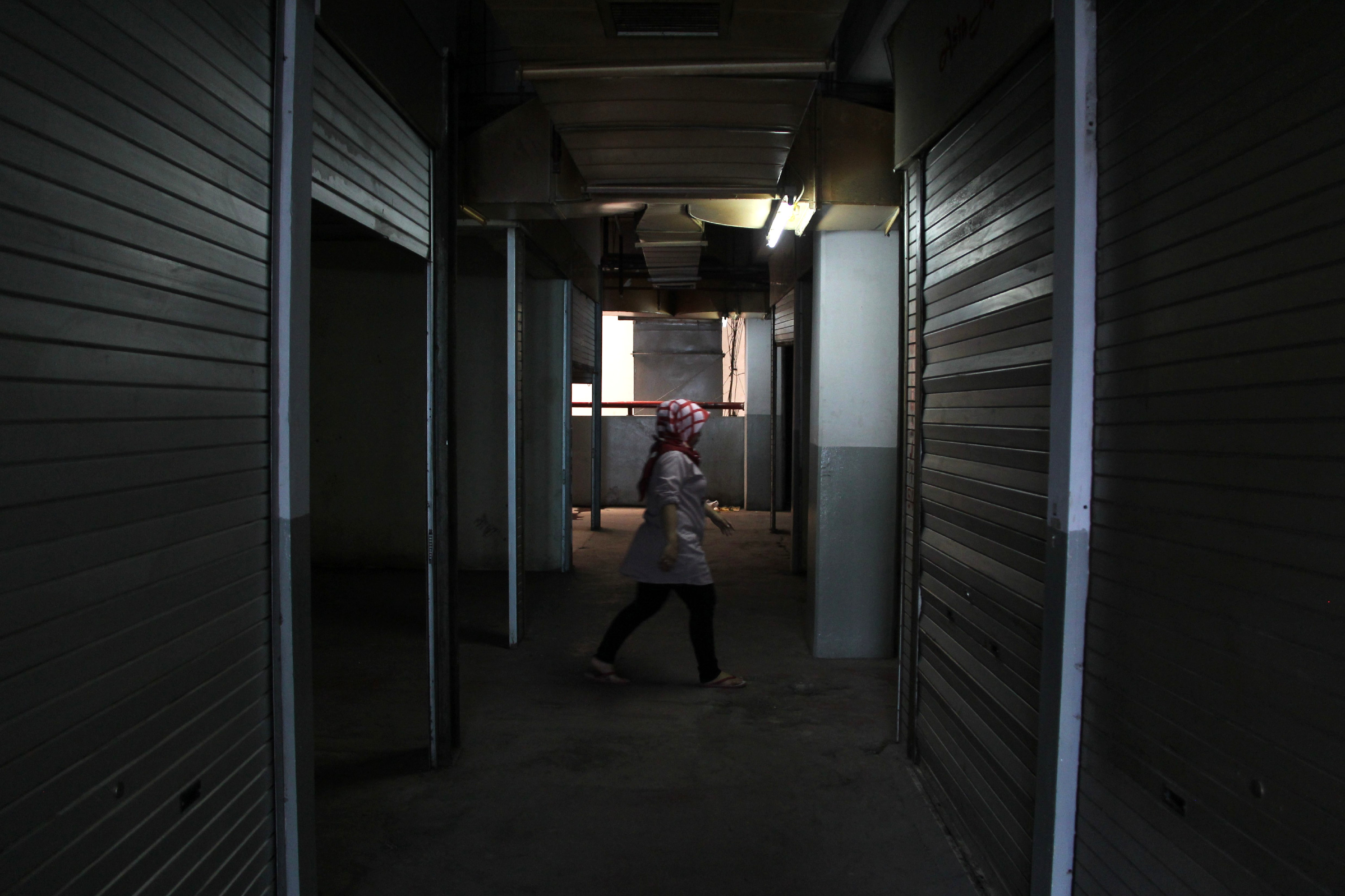 Ilustrasi pasar kosong