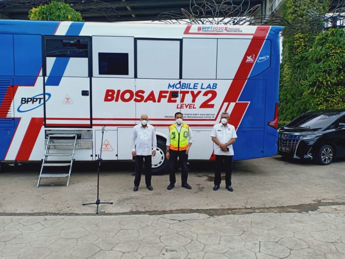 Mobile Laboratory Biosafety Level-2 hasil inovasi BPPT untuk mempercepat pemeriksaan sampel Covid-19 secara mobile. 