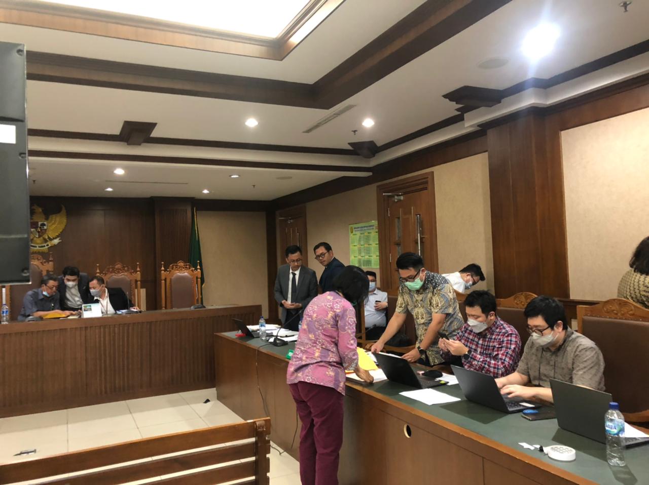 Suasana sidang PKPU GRP di pengadilan niaga, Jakarta.