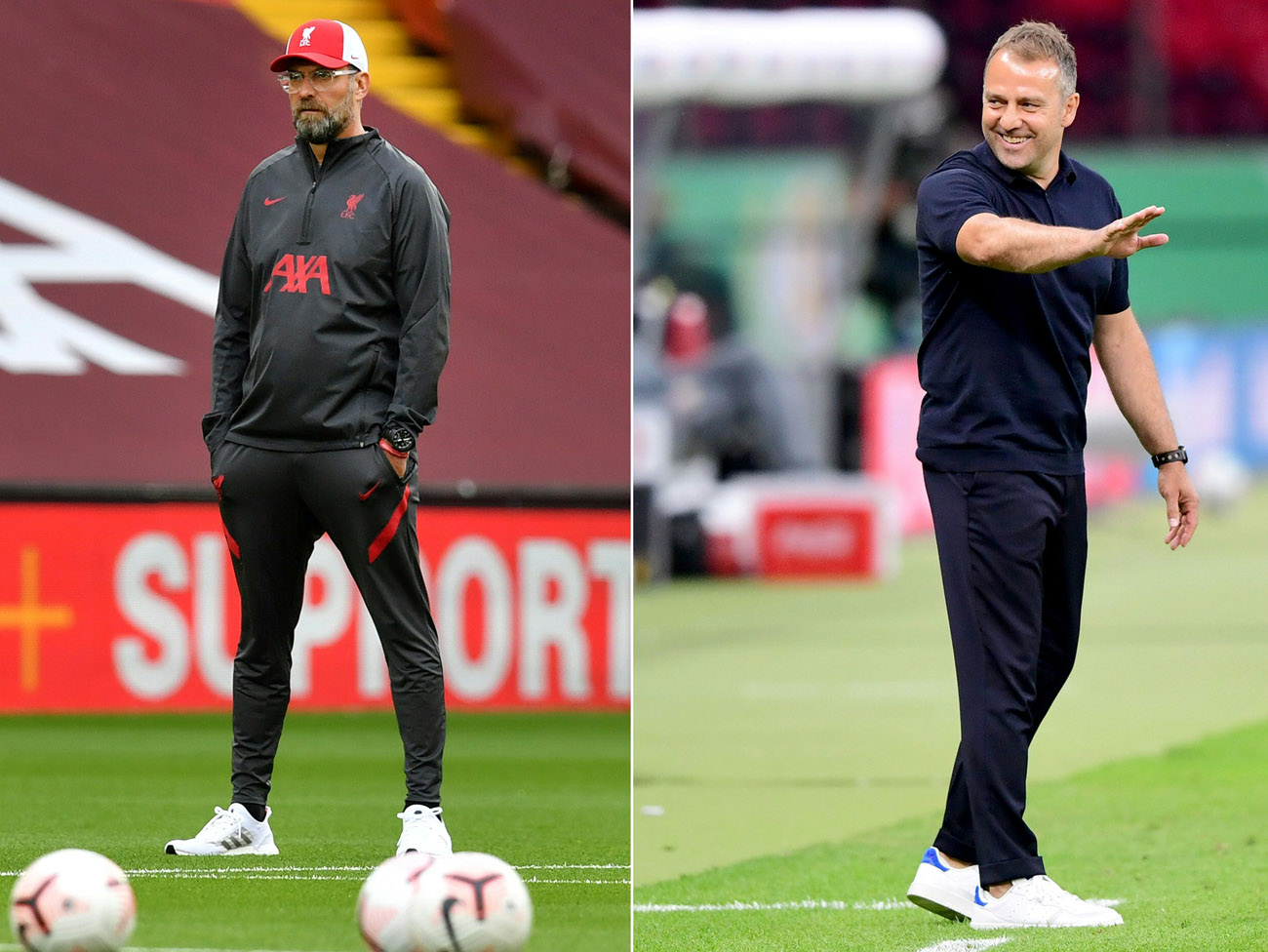 Jurgen Klopp (kiri), Hansi Flick (kanan) 