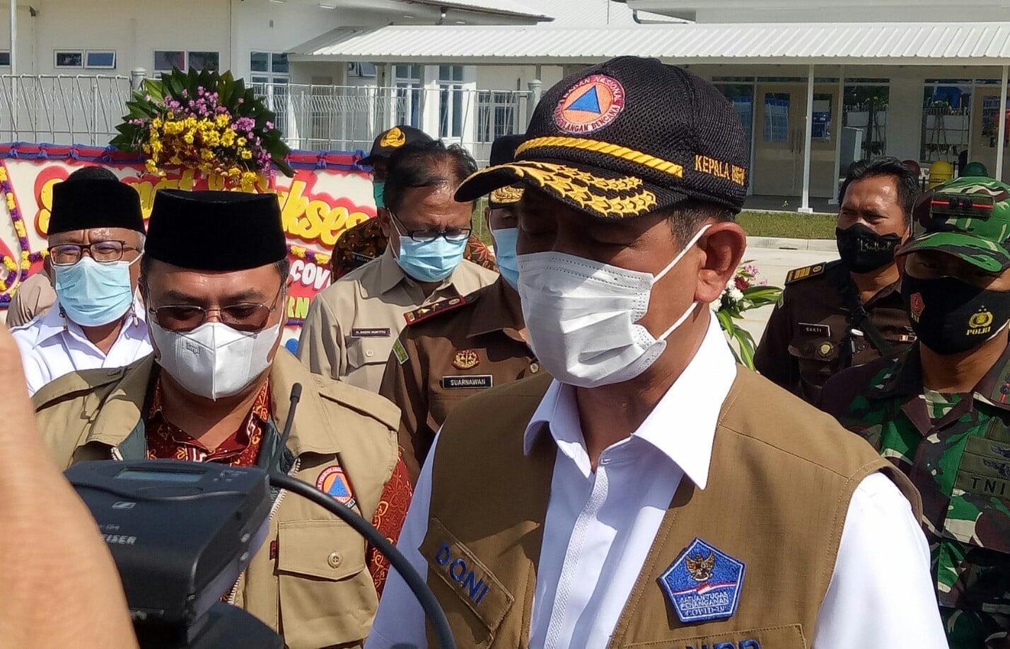  Kepala BNPB Doni Monardo meresmikan RS Khusus Covid-19 Di Provinsi Bangka Belitung, Kamis (18/3/2021)