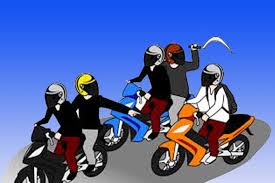 Ilustrasi begal motor