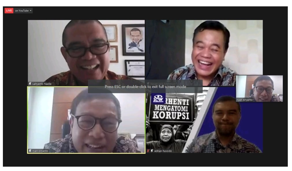 Webinar Lembaga Pers Dr Soetomo (LPDS) yang digelar virtual, Selasa (23/3).
