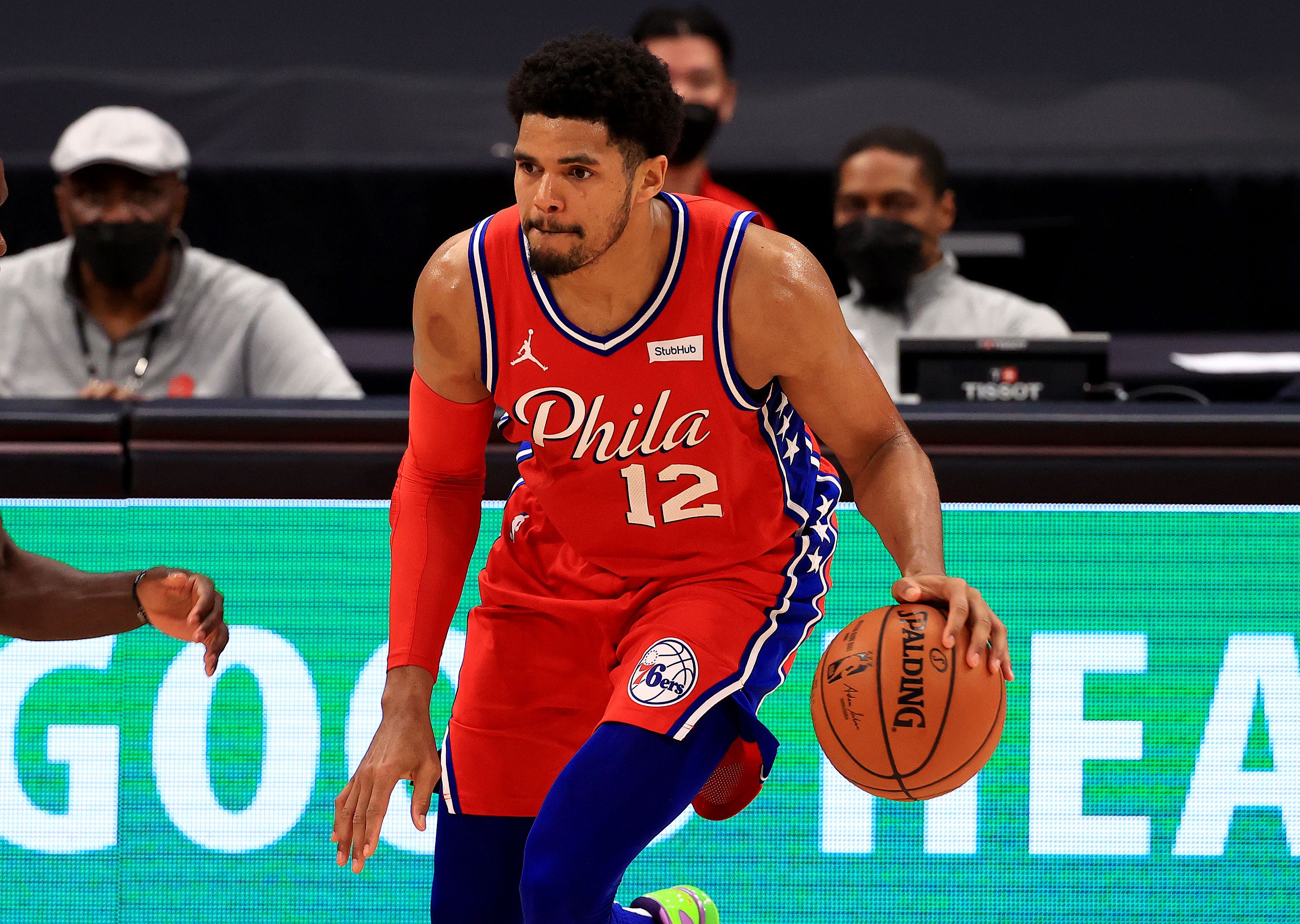 Tobias Harris, pemain Philadelphia 76ers, yang tampil gemilang dalam laga melawan New York Knicks.