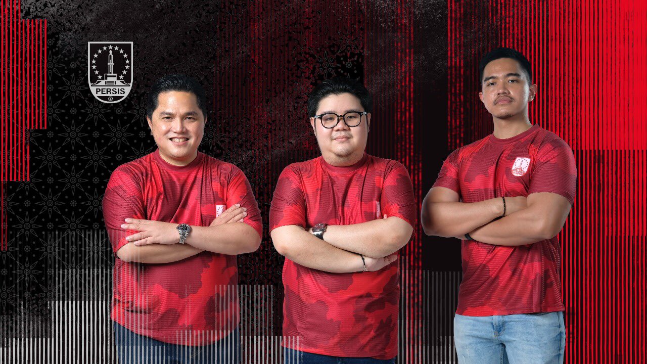 Erick Thohir, Kevin Nugroho, dan Kaesang Pangarep sebagai pemilik baru Persis Solo