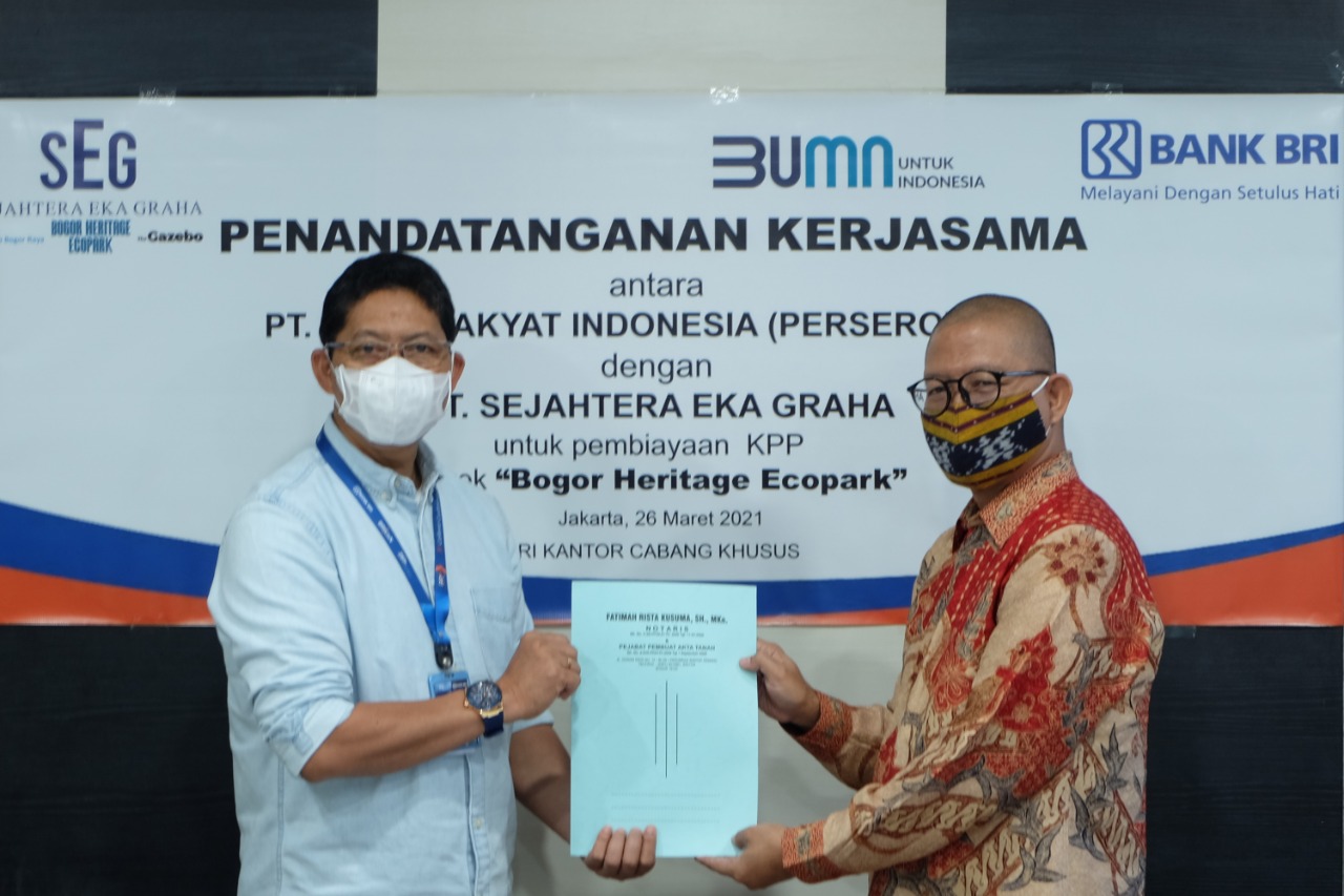 BRI Dukung Proyek Bogor Heritage Ecopark Dengan DP 0 Persen