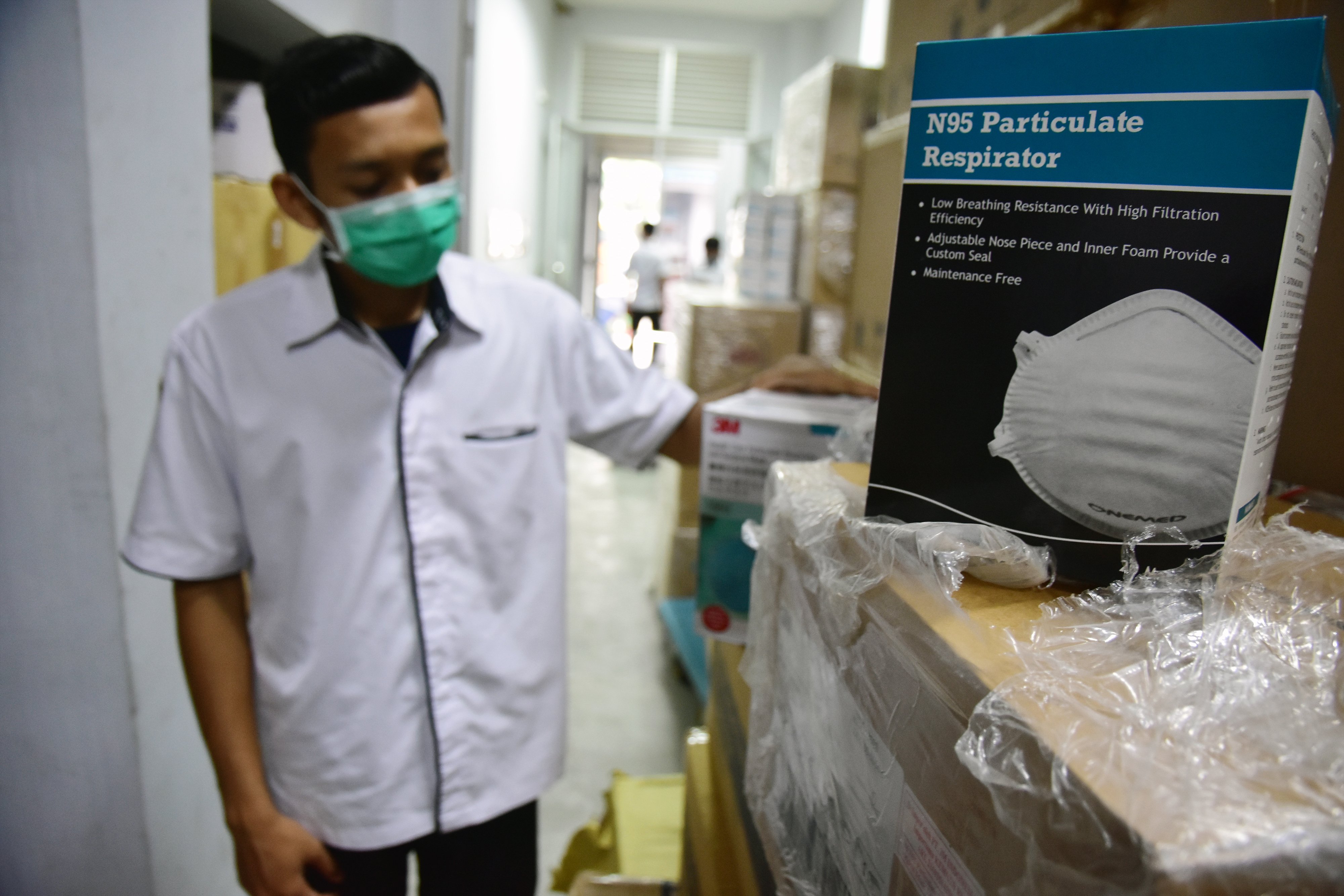 Stok masker N95 di Pekanbaru, riau