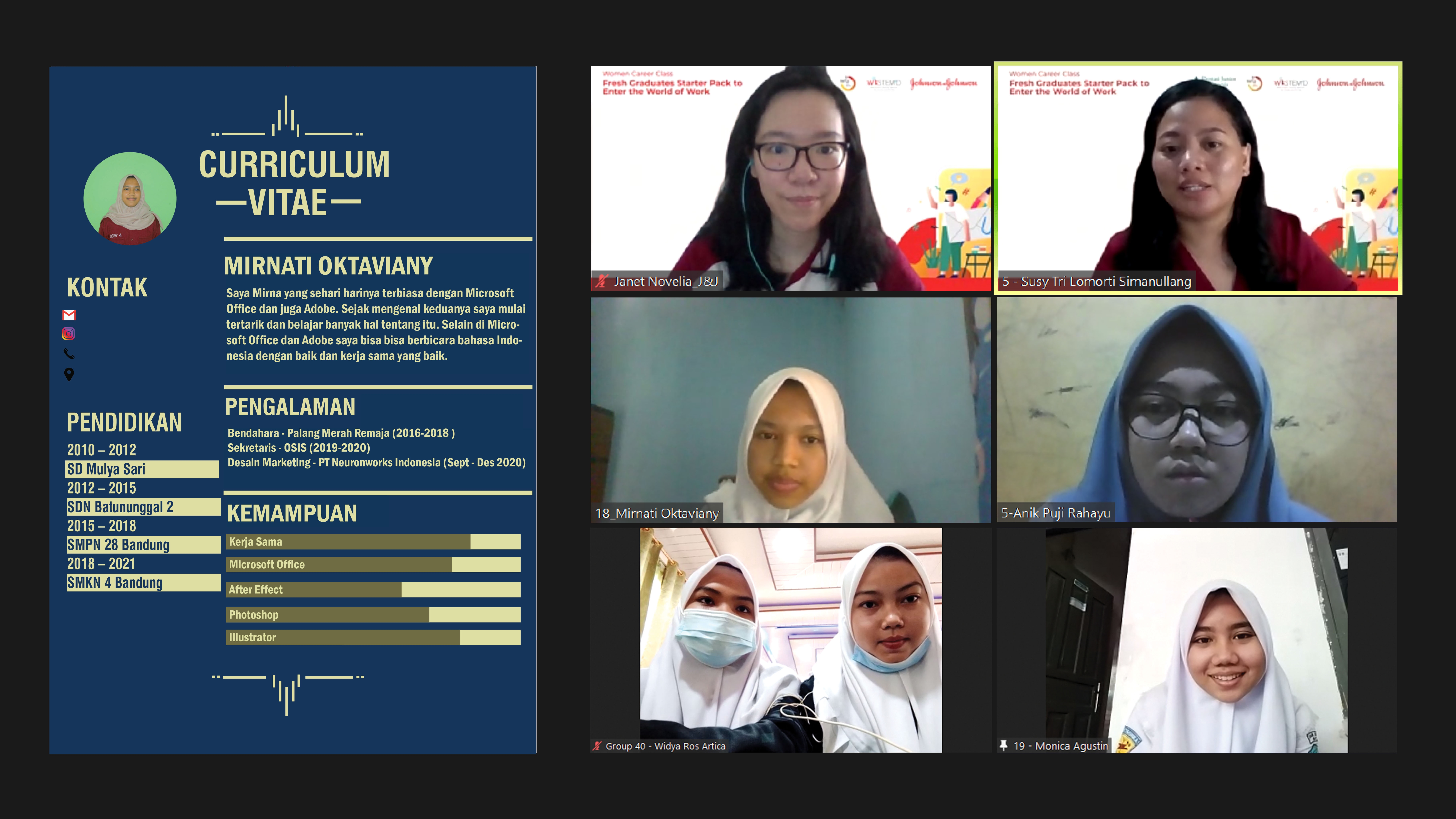 Bincang virtual mengenai karier di bidang sains dan teknik