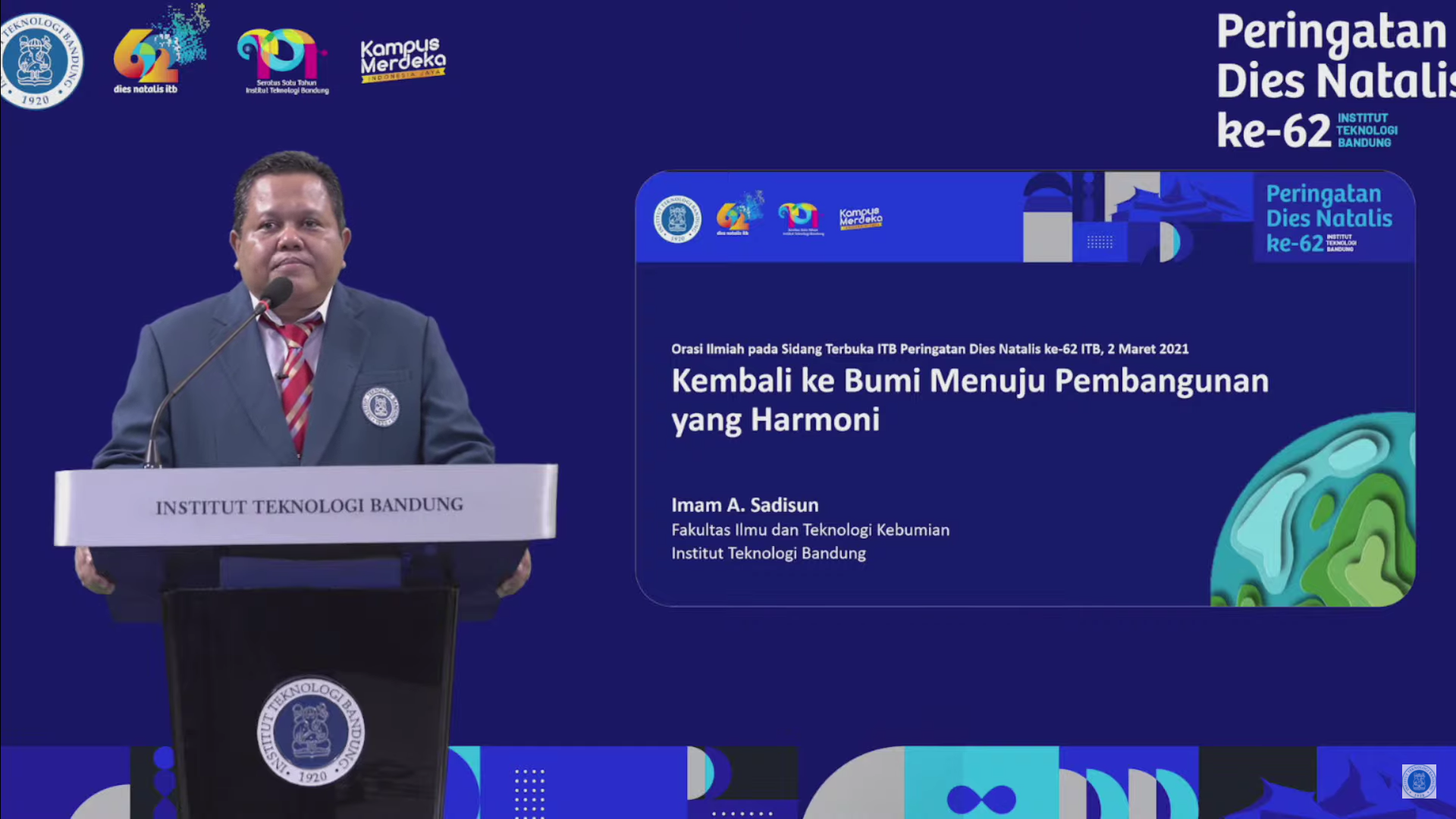 Orasi ilmiah ahli geologi dari ITB Imam Achmad Sadisun