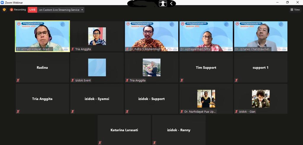 Webinar bertema 'Edukasi Peran MSG dalam Meningkatkan Daya Tahan Tubuh Lansia & Strategi Penurunan Asupan Garam' 