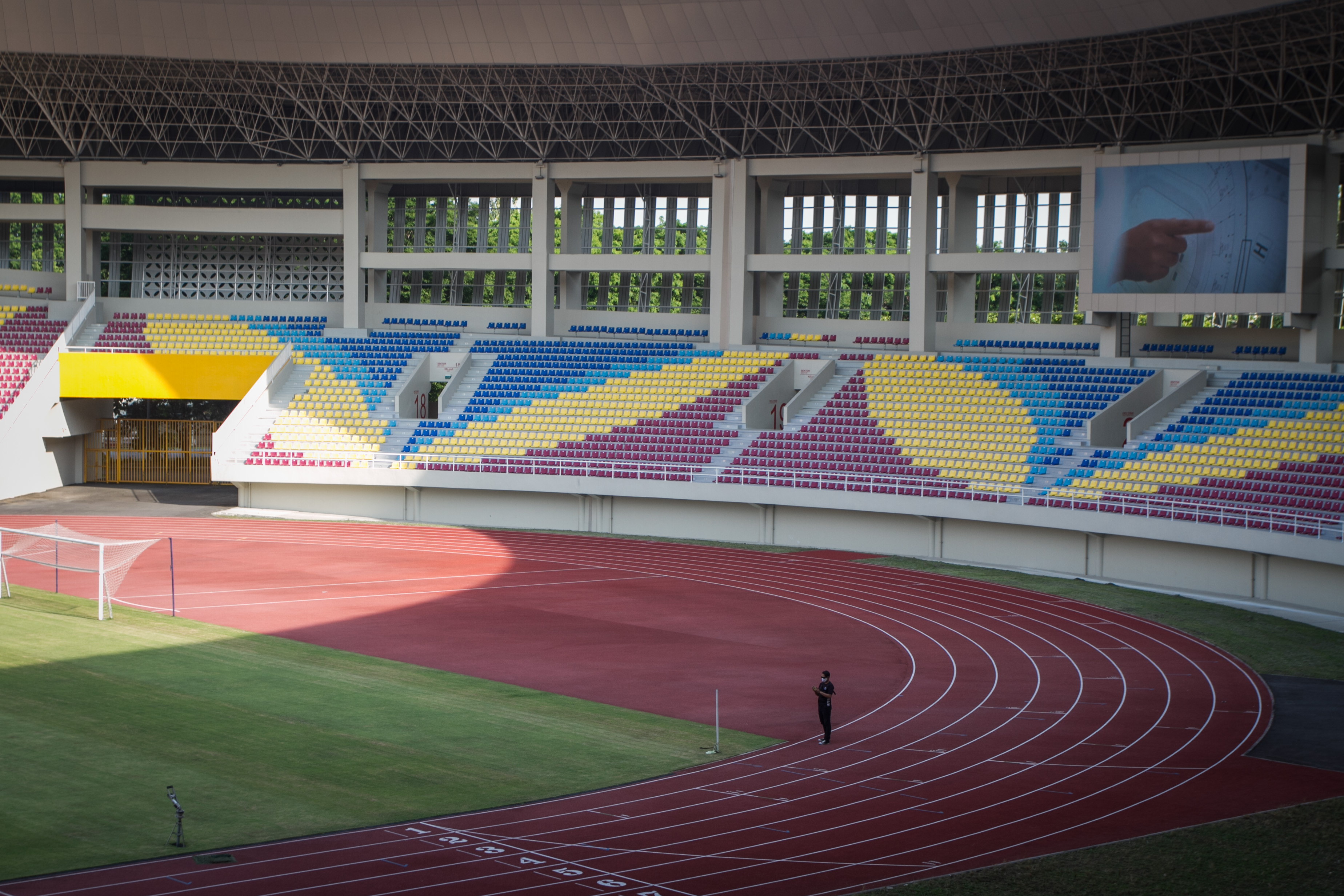 Suasana Stadion Manahan di Kota Solo, Jawa Tengah.