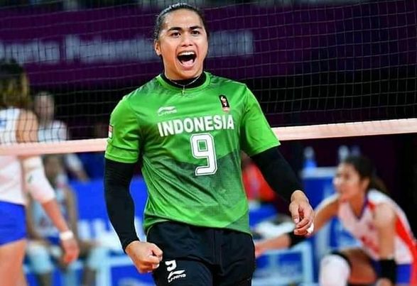 Sersan Dua (Serda) TNI Aprilia Santini Manganang yang sebelumnya dikenal sebagai pemain bola voli putri.