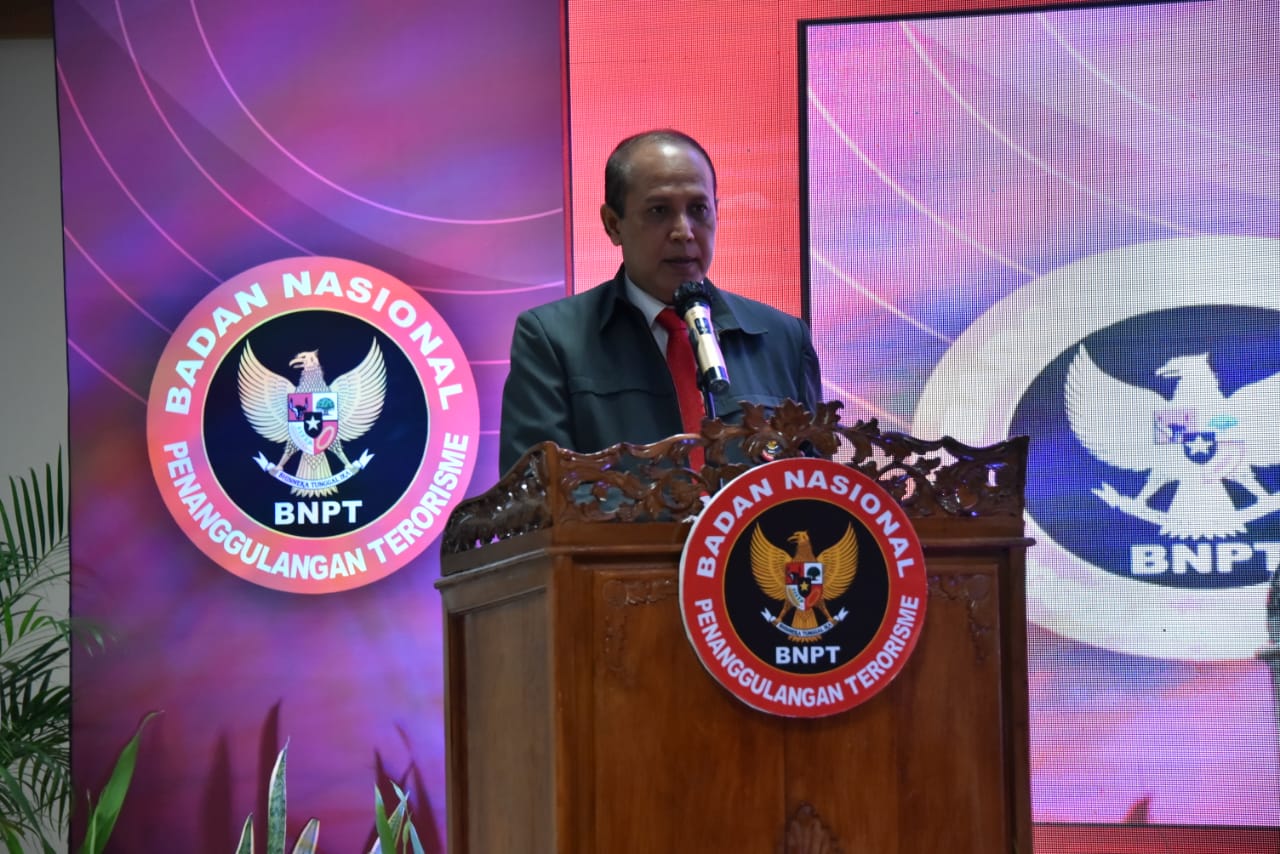 Kepala BNPT Komjen Boy Rafli Amar saat membuka Rakernas FKPT