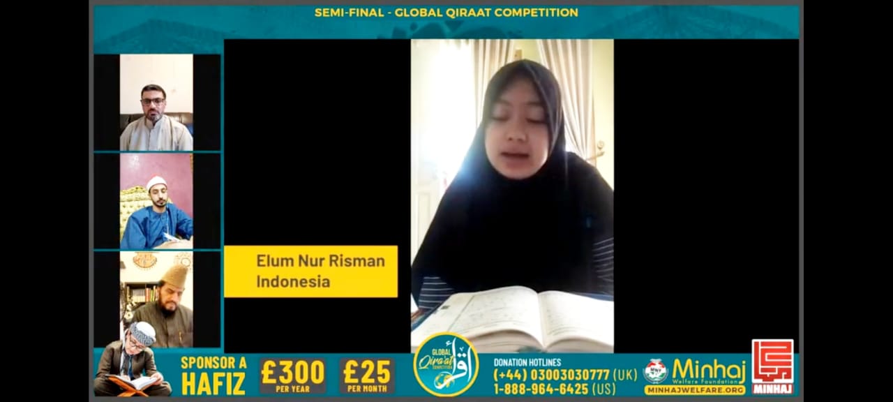 Elum Nur Risman saat mengikuti lomba MTQ internasional