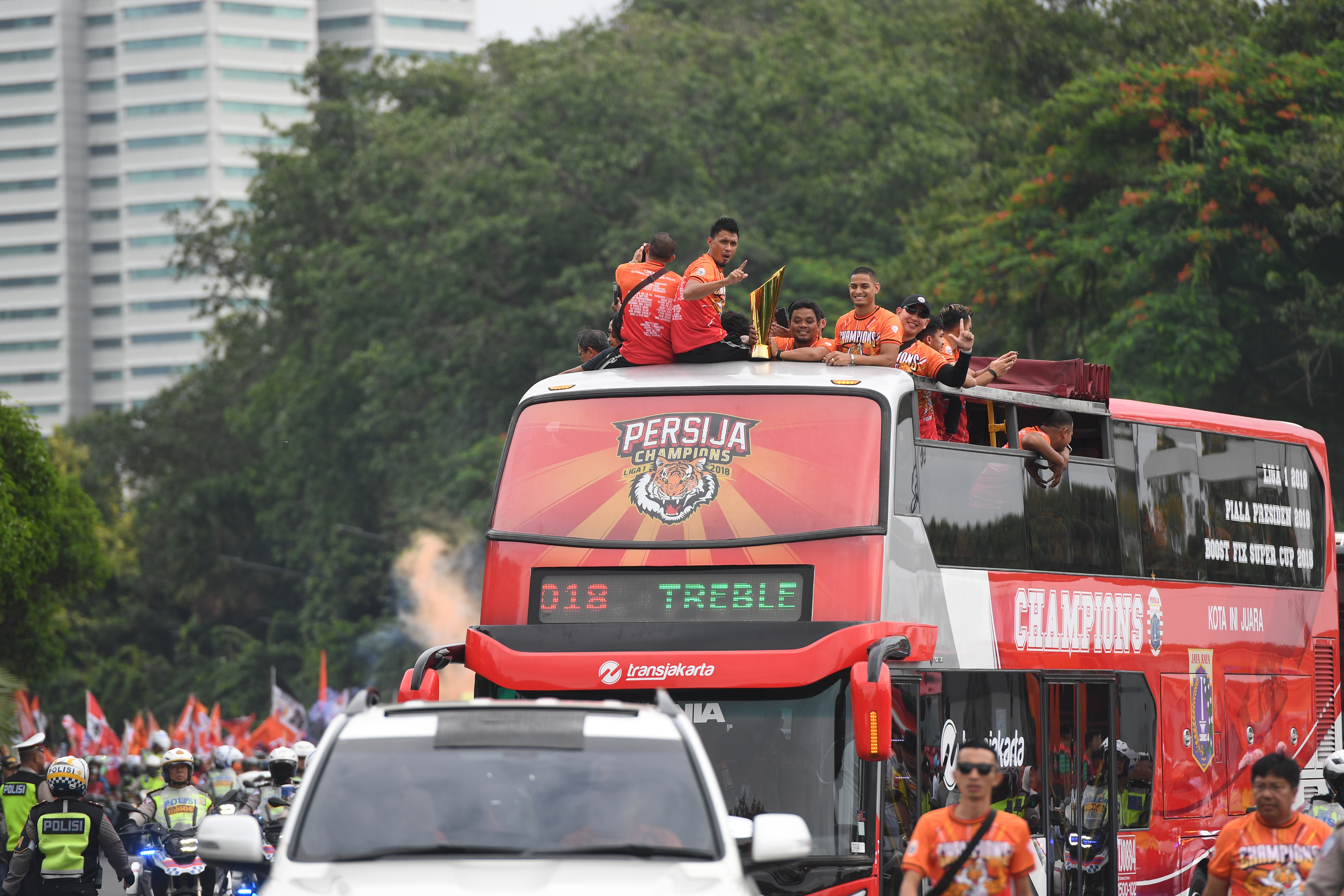 Perayaan kemenangan Persija dalam kompetisi Piala Menpora