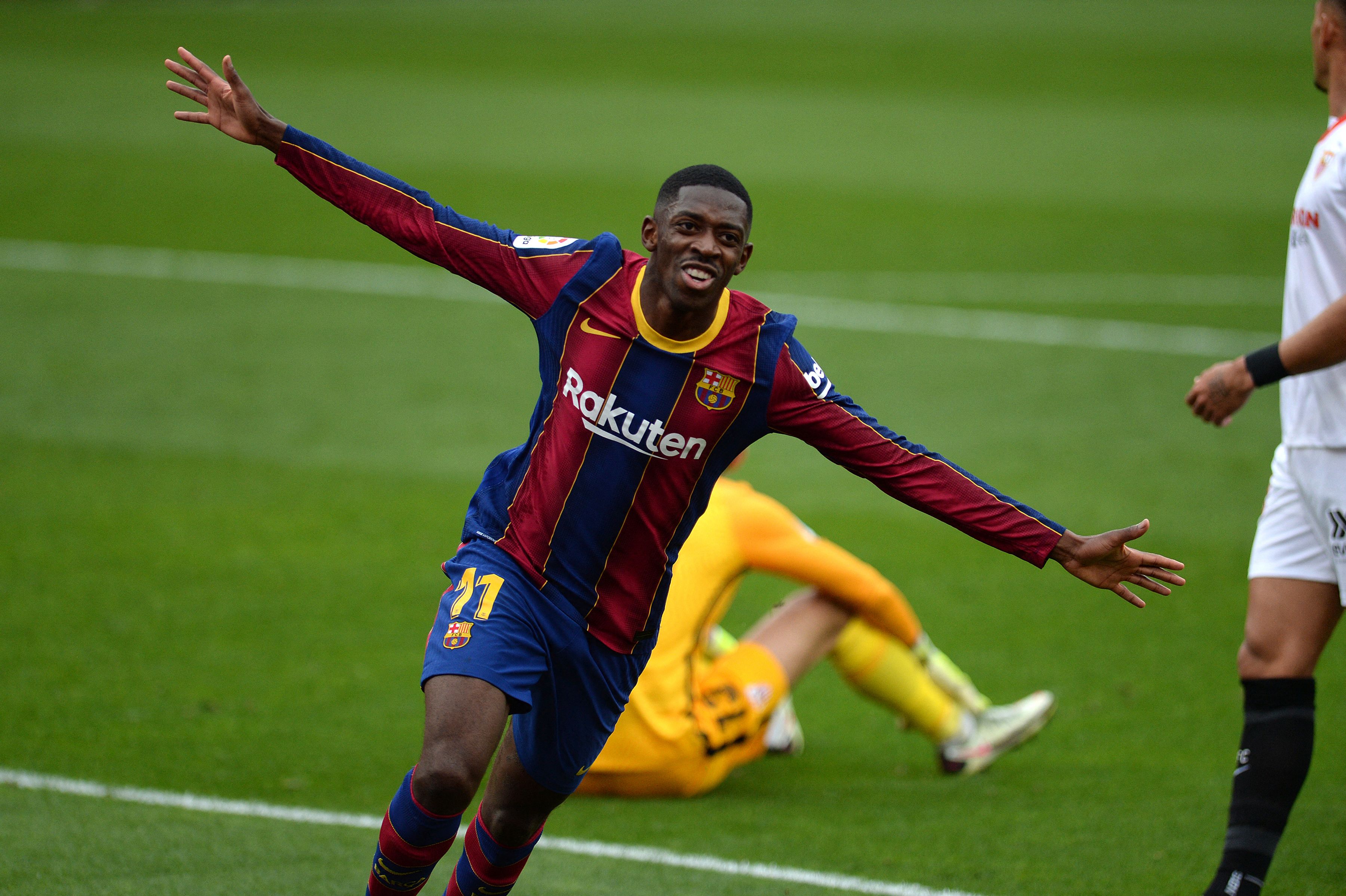 Penyerang Barcelona Ousmane Dembele