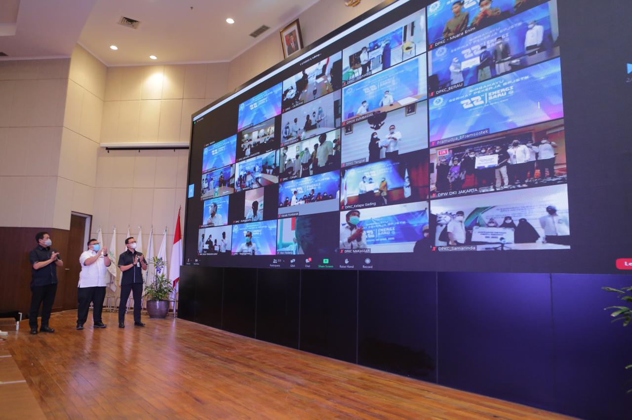 Peringatan Hari Ulang Tahun ke-22 Serikat Pekerja (SP) BPJSTK diselenggaran secara offline dengan menerapkan protokol kesehatan dan offline.