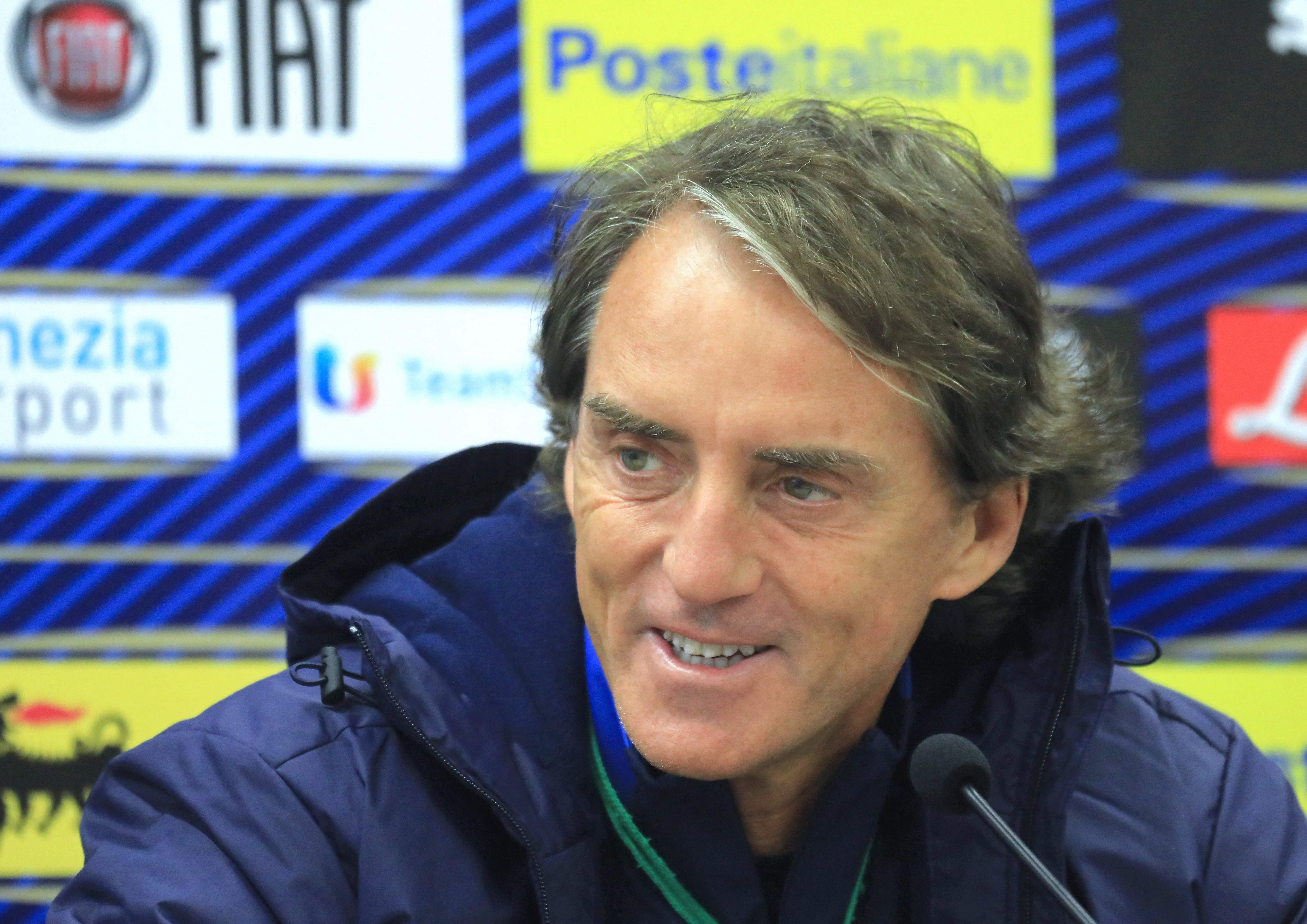 Pelatih timnas Italia Roberto Mancini