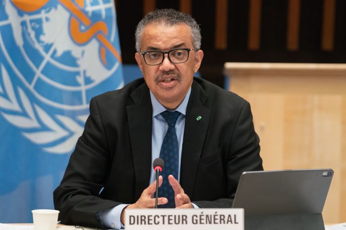 World Health Organization Direktur Jenderal WHO Tedros Adhanom Ghebreyesus 