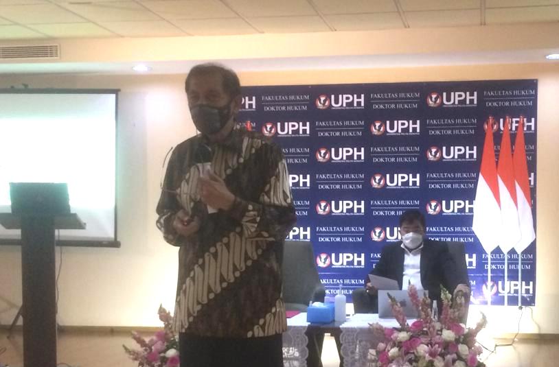 Direktur Jenderal Pajak Periode 2001-2006, Hadi Poernomo, di webinar bertajuk 'Mampukah SIN Pajak Mencegah Tindak Pidana Korupsi'.