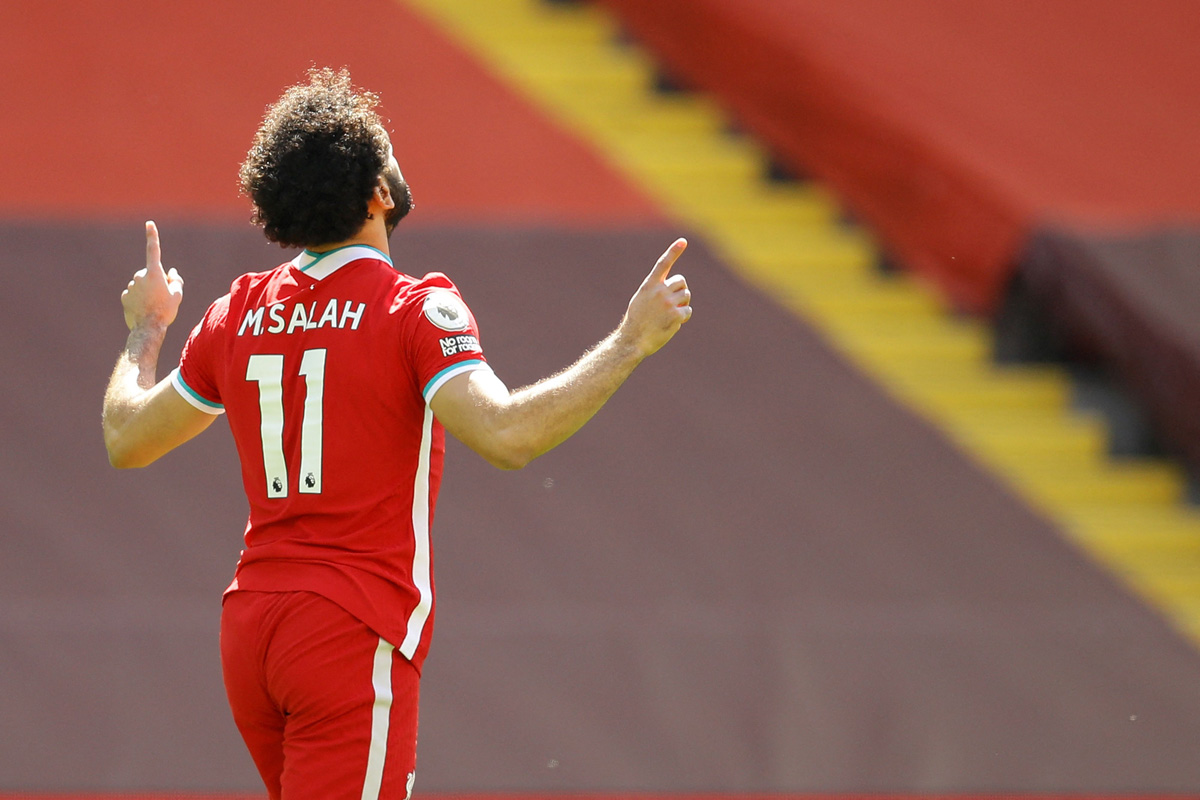 Mohamed Salah menjadi pemain pertama Liverpool yang mampu mencetak sedikitnya 20 gol dalam satu musim di tiga musim kompetisi.