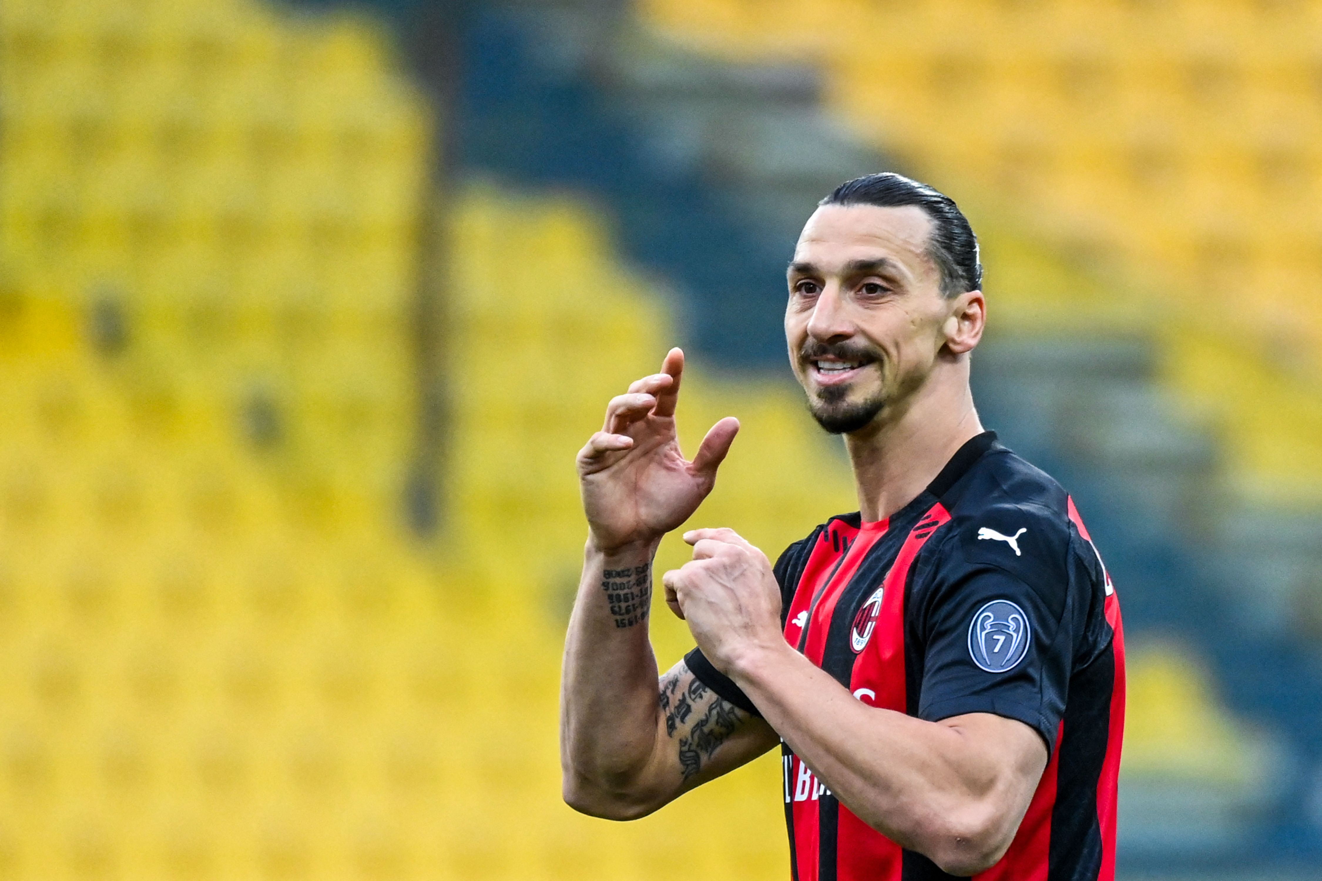 Penyerang AC Milan Zlatan Ibrahimovic