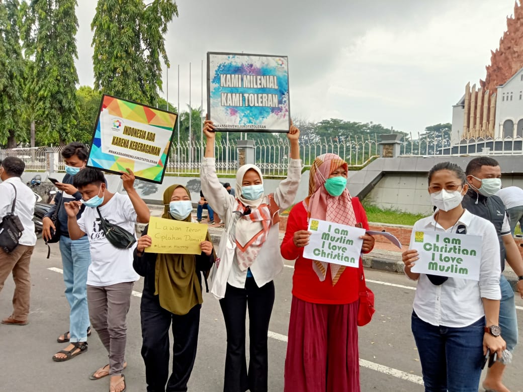 Aksi bersatu di Makassar dalam perayaan Paskah untuk menolak radikalisme