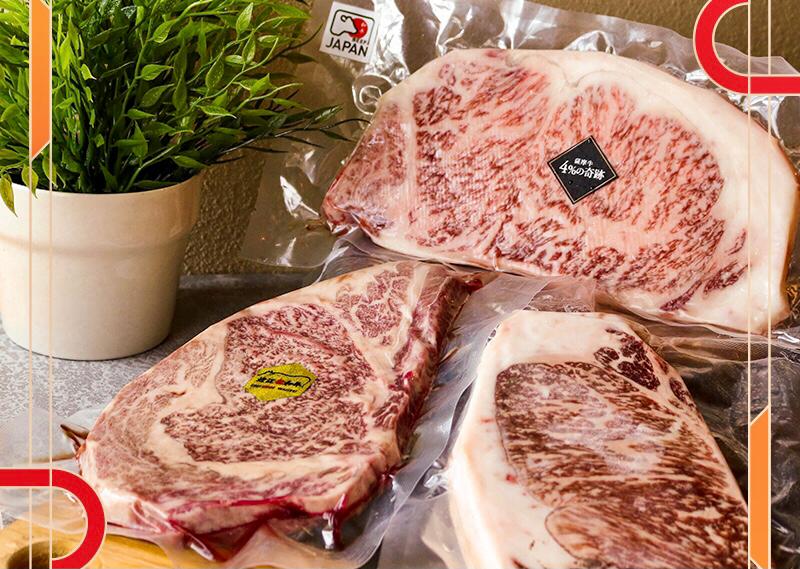 Jenis daging sapi khas Jepang atau dikenal dengan wagyu.