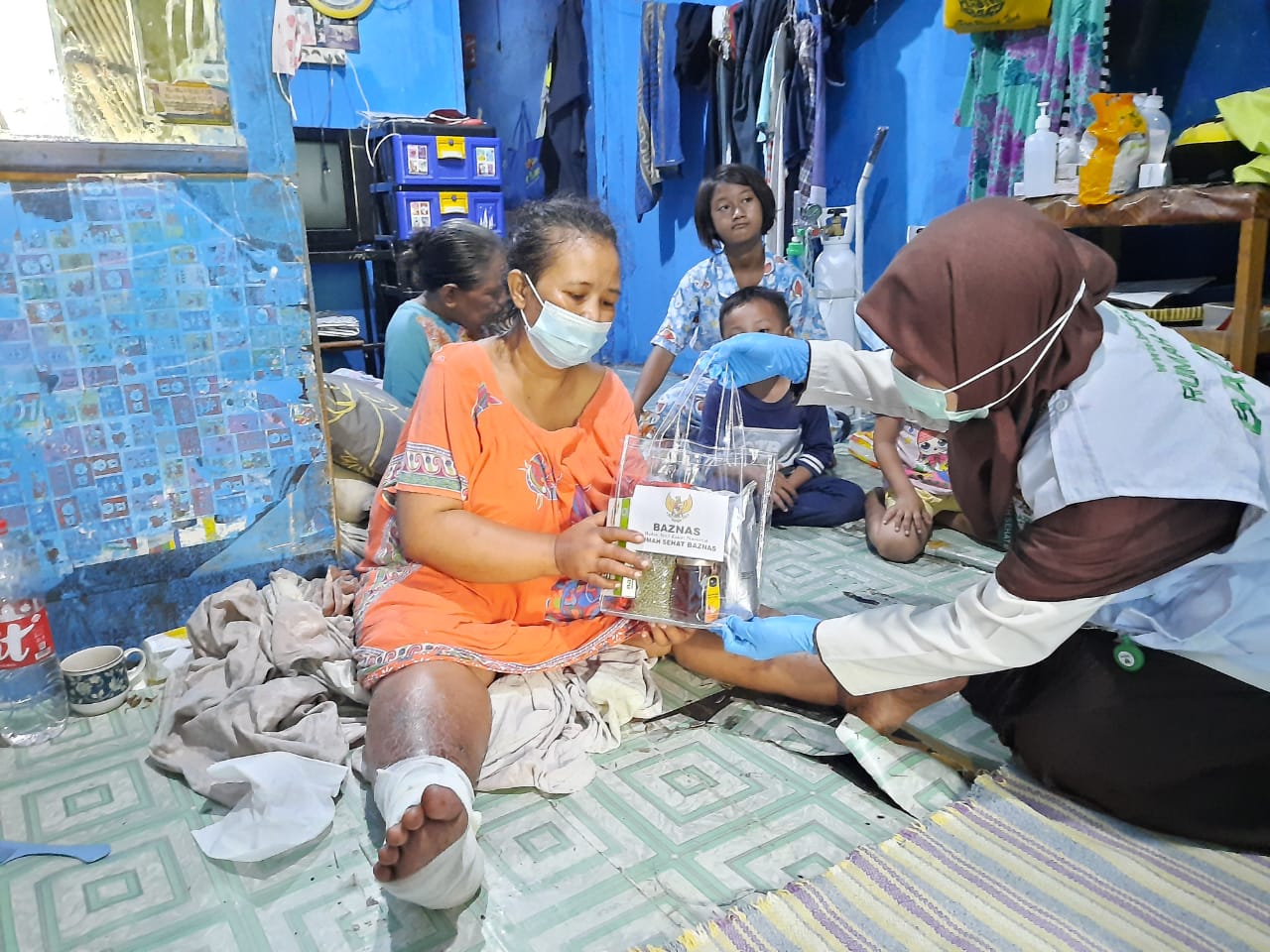 Baznas dan PB NU Jakpus dalam Pemberian PMT ke Pasien TB