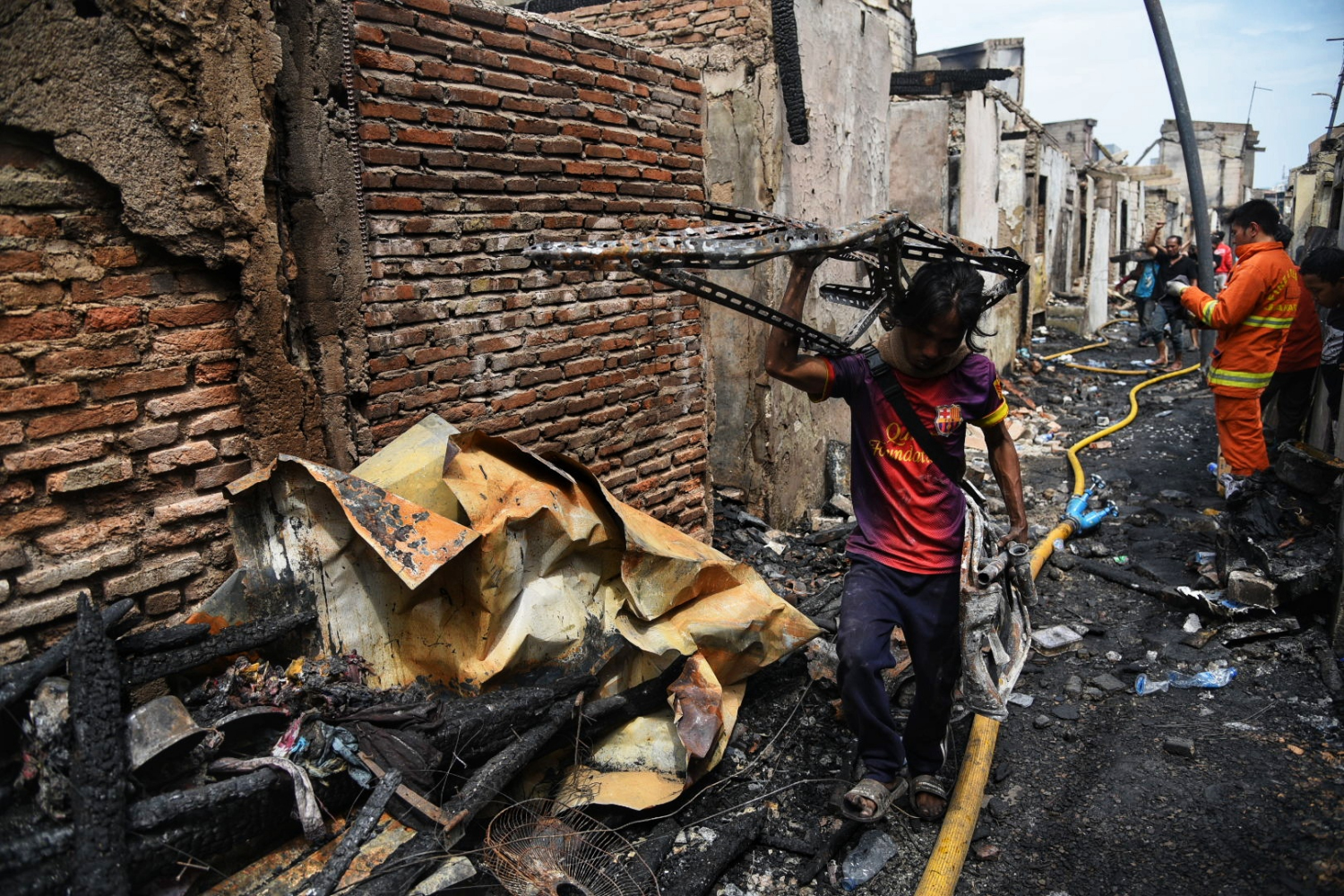 Kebakaran di permukiman padat penduduk