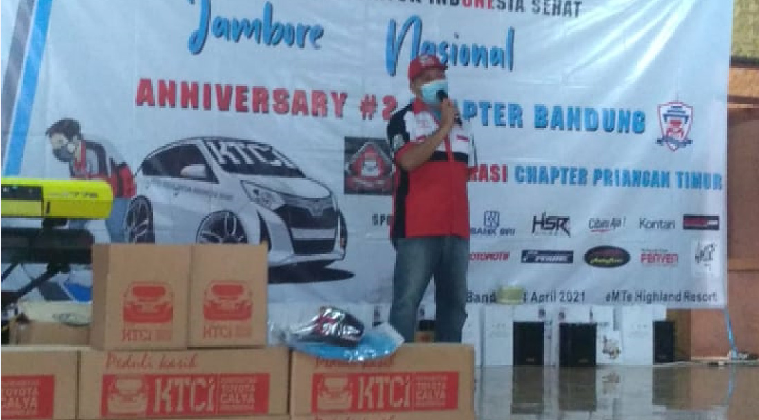 Ketua Umum KTCI Tony Susilo, dalam sambutannya di acara Jambore Perdana KTCI di Ciwidey, Bandung, Minggu (4/4).