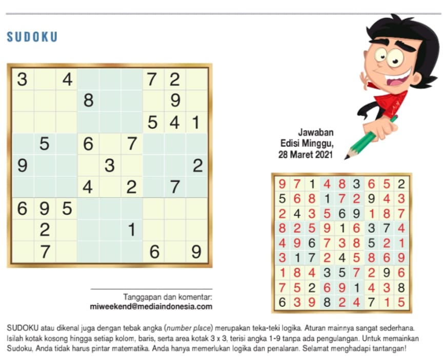 Sudoku Edisi 04 April 2021