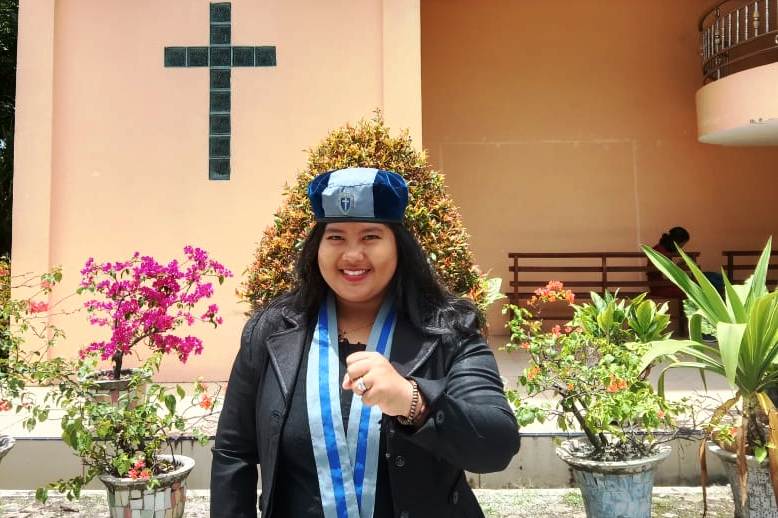 Ketua Gerakan Mahasiswa Kristen Indonesia Cabang Pematangsiantar-Simalungun Juwita Theresia Panjaitan