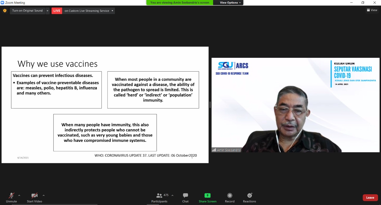 Kuliah umum Swiss German University.