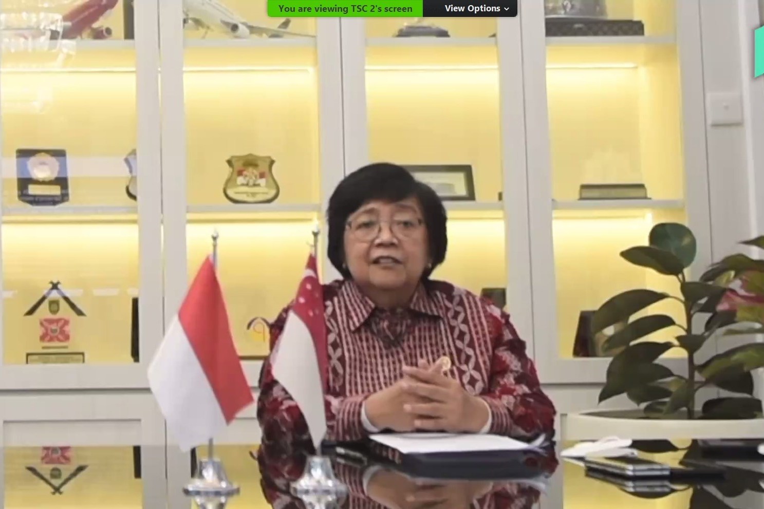 Menteri Lingkungan Hidup dan Kehutanan Siti Nurbaya Bakar.