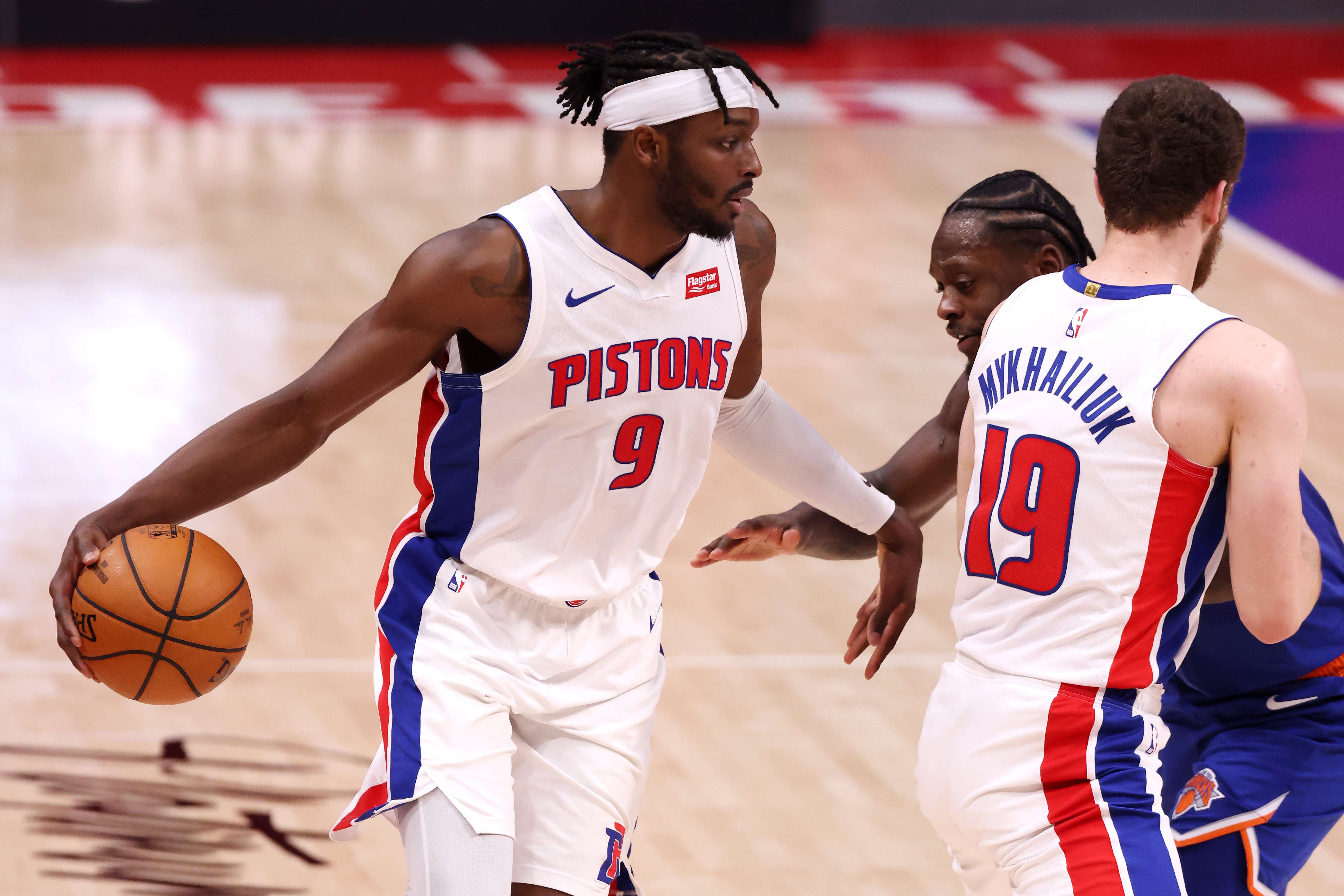Pemain Detroit Pistons Jerami Grant (kiri)