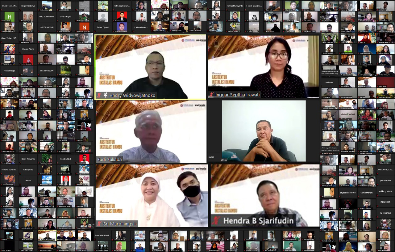 Seminar virtual 'Arsitektur Instalasi Bambu', Kamis (22/4).