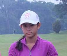 Laura Seca Widyatmodjo, juara ketiga ajang IJG (Indonesian Junior Golf) Premier League 3 di Jakarta.