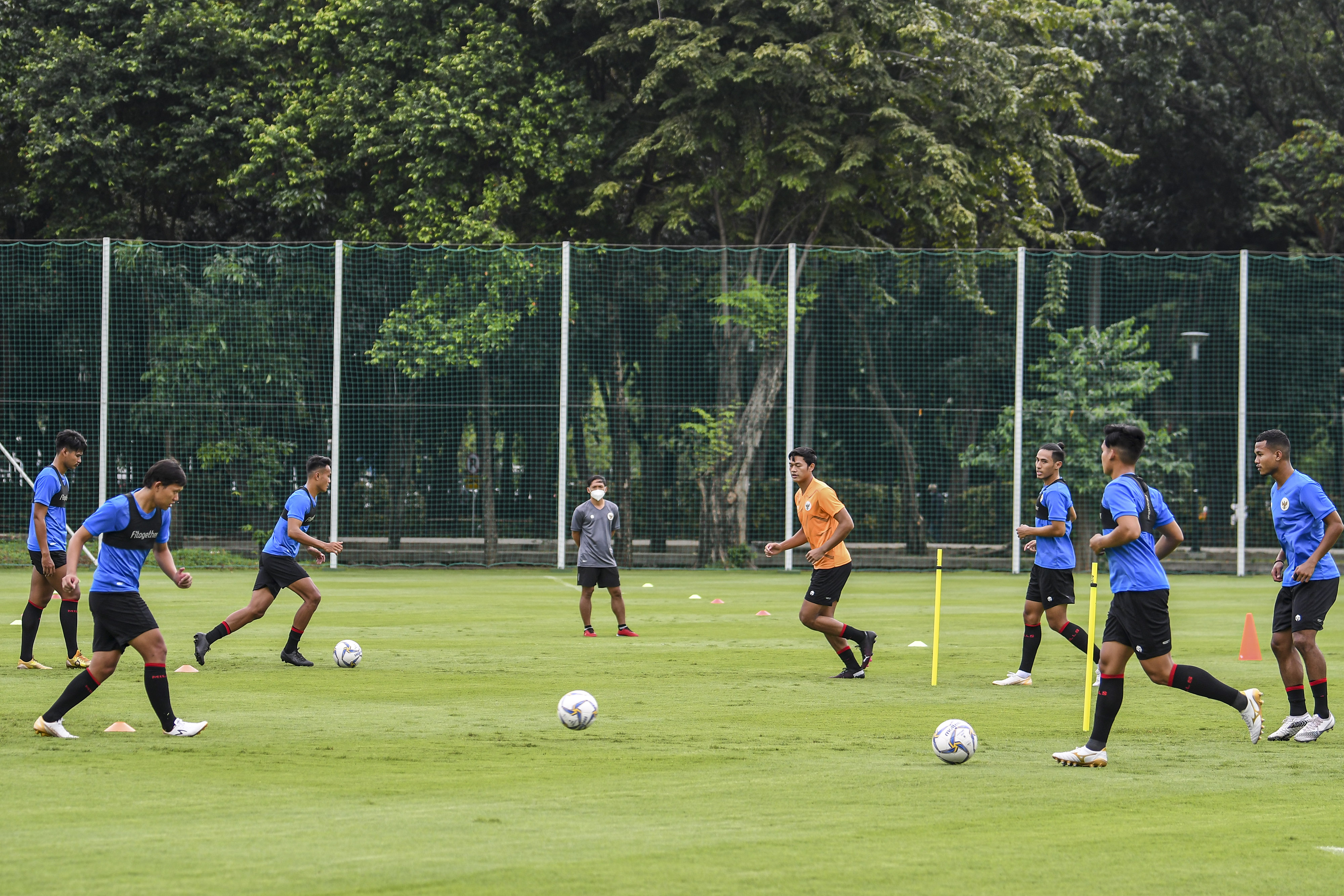 Ilustrasi latihan timnas Indonesia