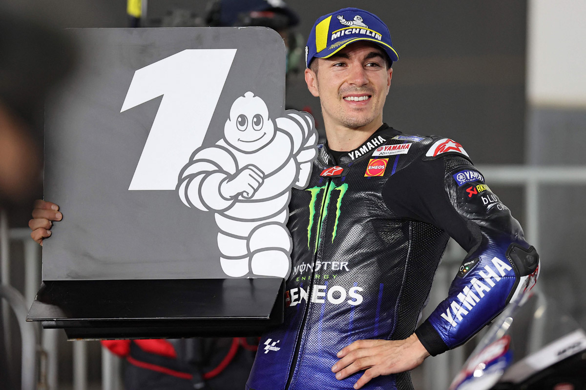 Pembalap tim Yamaha Monsters. Maverick Vinales