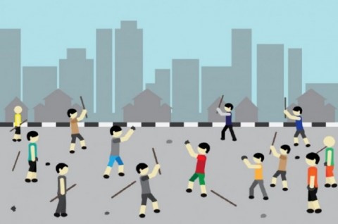 Ilustrasi tawuran