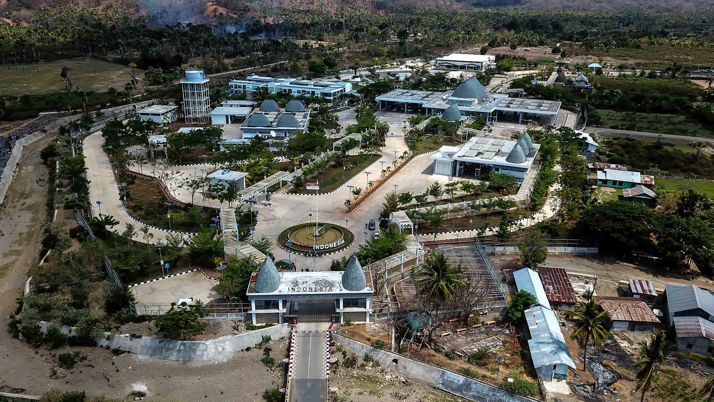 Bentang lahan Pos Lintas Batas Negara Motaain, Belu, NTT