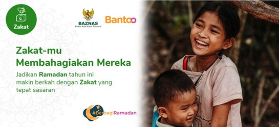 Aplikasi Bantoo.id untuk memudahkan masyarakat membayar zakat ke Badan Amil Zakat Nasional (Baznas).