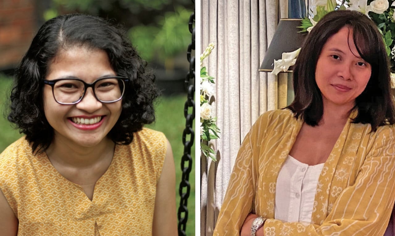 Larissa Rena (kiri) dan Annisa Saraswati