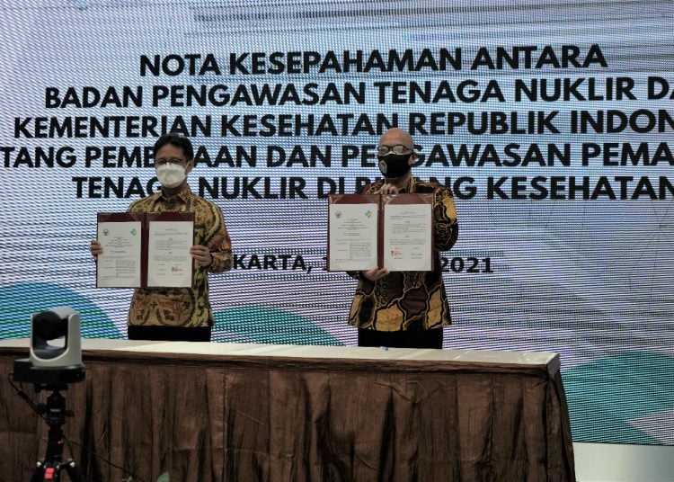 Perpanjangan kerja sama Kemenkes dan Bapeten dalam pemanfaatan nuklir di bidang kesehatan.